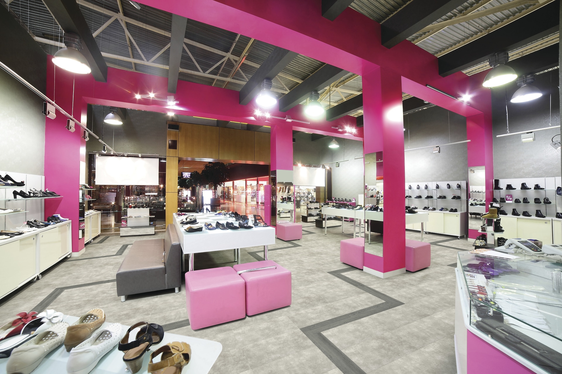 Altro Chameleon wall cladding in retail shop